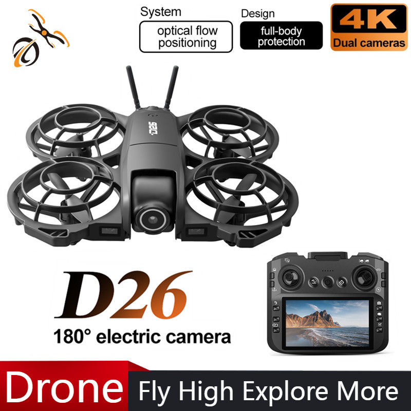 โดรน D26 4K ถ่ายภาพทางอากาศ HD - Drone Camera Lens บทวิจารณ์และราคา